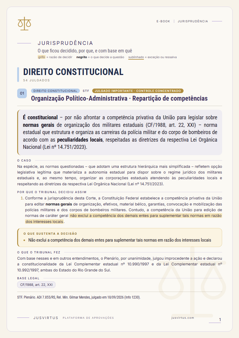 Exemplo de ficha de julgado do e-book